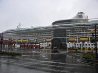 After dinner we wandered in the rain to gawk at the huge cruise ships.