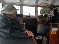 Cabin of our boat with Capt Kevin.