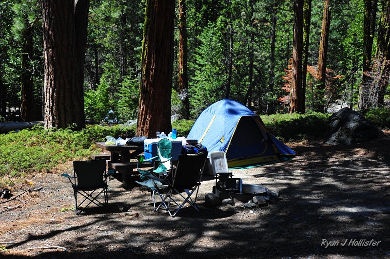 RJH_2405.JPG - We miraculously found a great pair of campsites at Cherry Valley Camp, above Cherry Lake.  Our first order of business was to set-up camp.