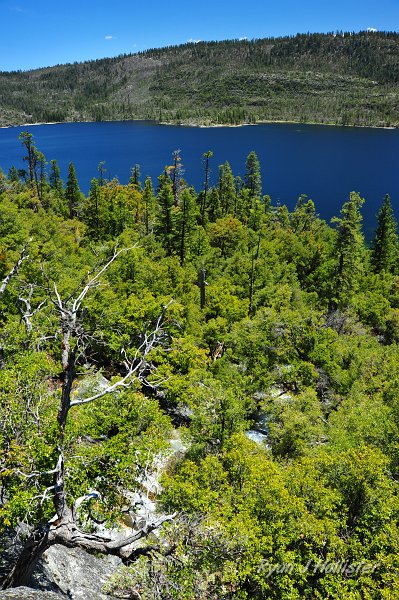 RJH_2502.JPG - If you look closely you can see the cascades pouring through the trees.   At the very left of the of the opposite side of the lake you can see the Frog Creek inlet.
